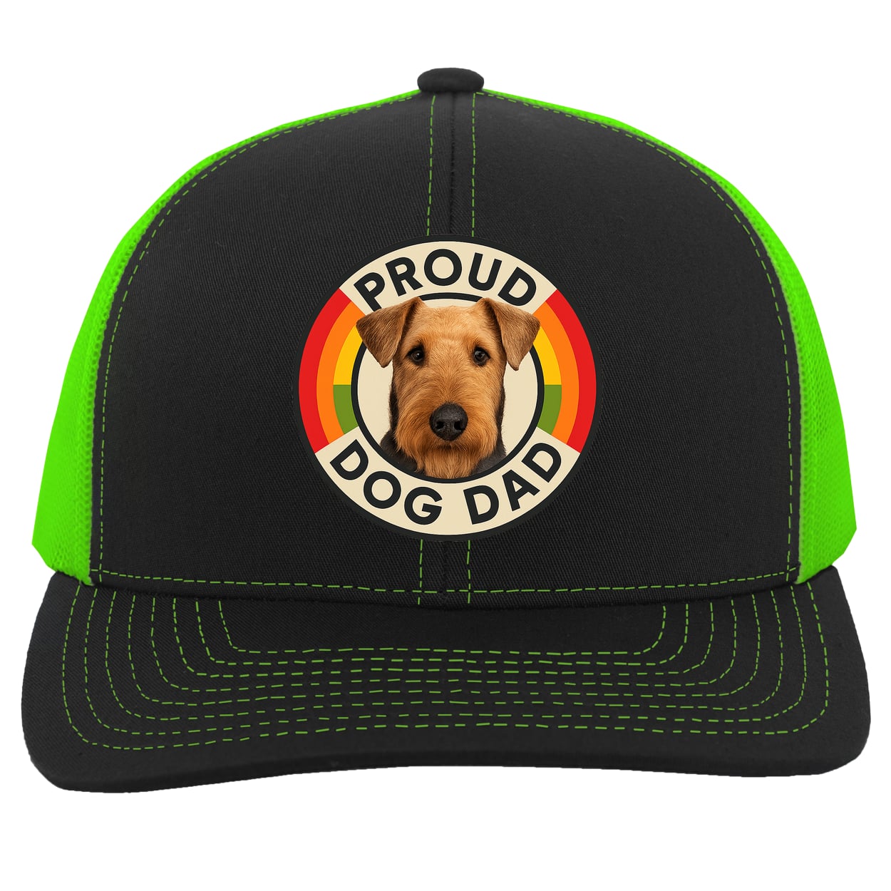 104C Trucker Snap Back - Black/Neon Green