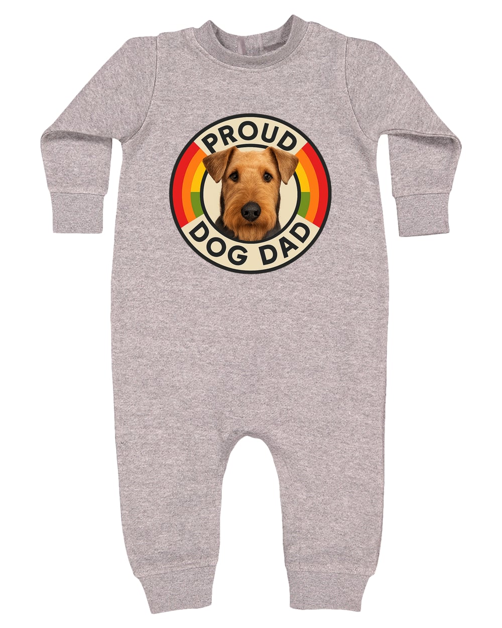 4447 Rabbit Skins Infant Fleece One-Piece Bodysuit - Heather Grey