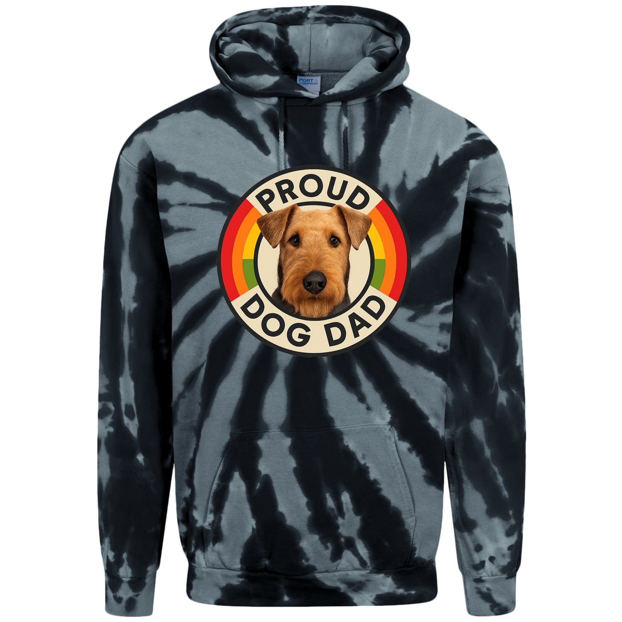 PC146 Port & Company Adult Tie-Dye Pullover Hoodie - Black