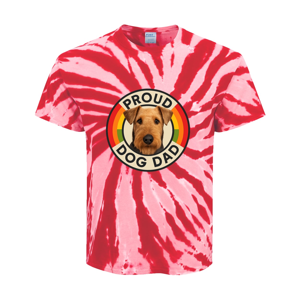PC147Y Port & Company Kids Tie-Dye Tee - Red