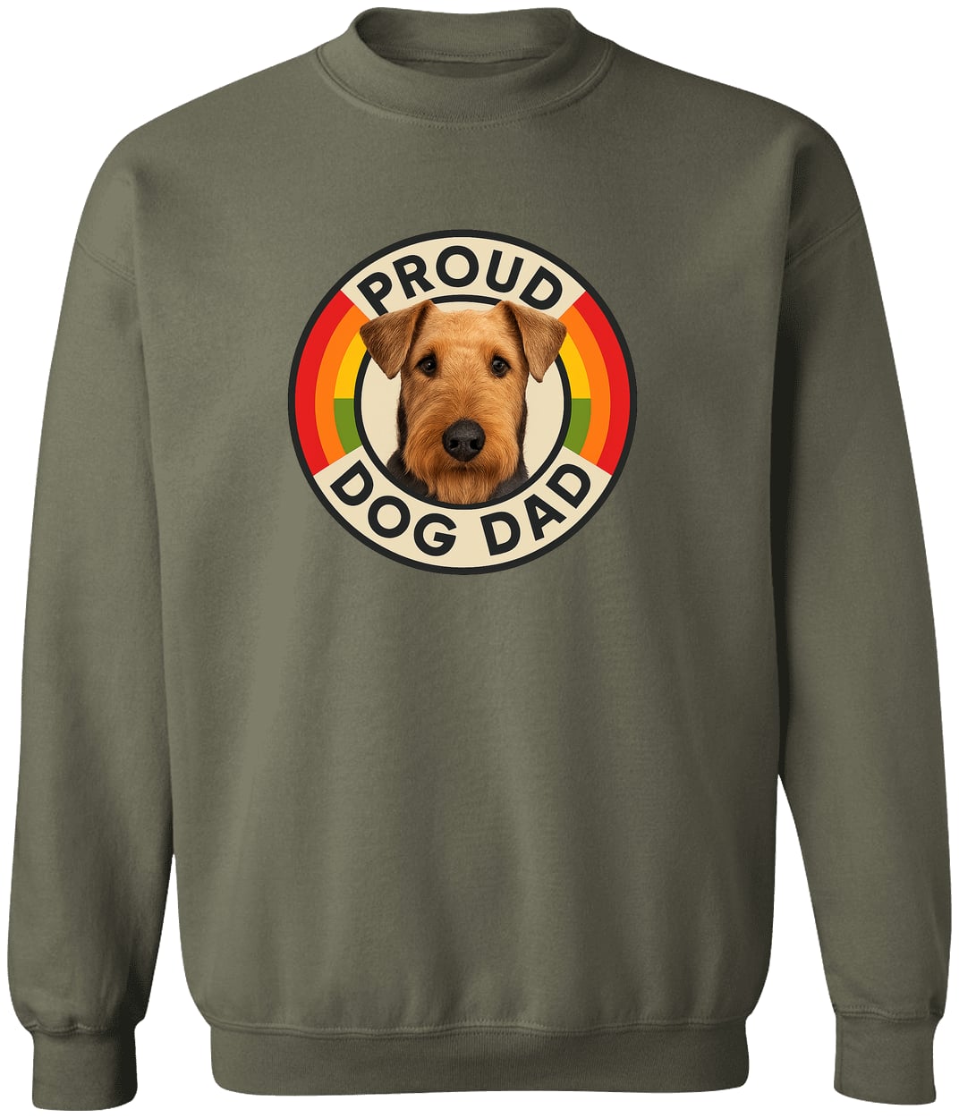 G180 Gildan Crewneck Pullover Sweatshirt - Military Green
