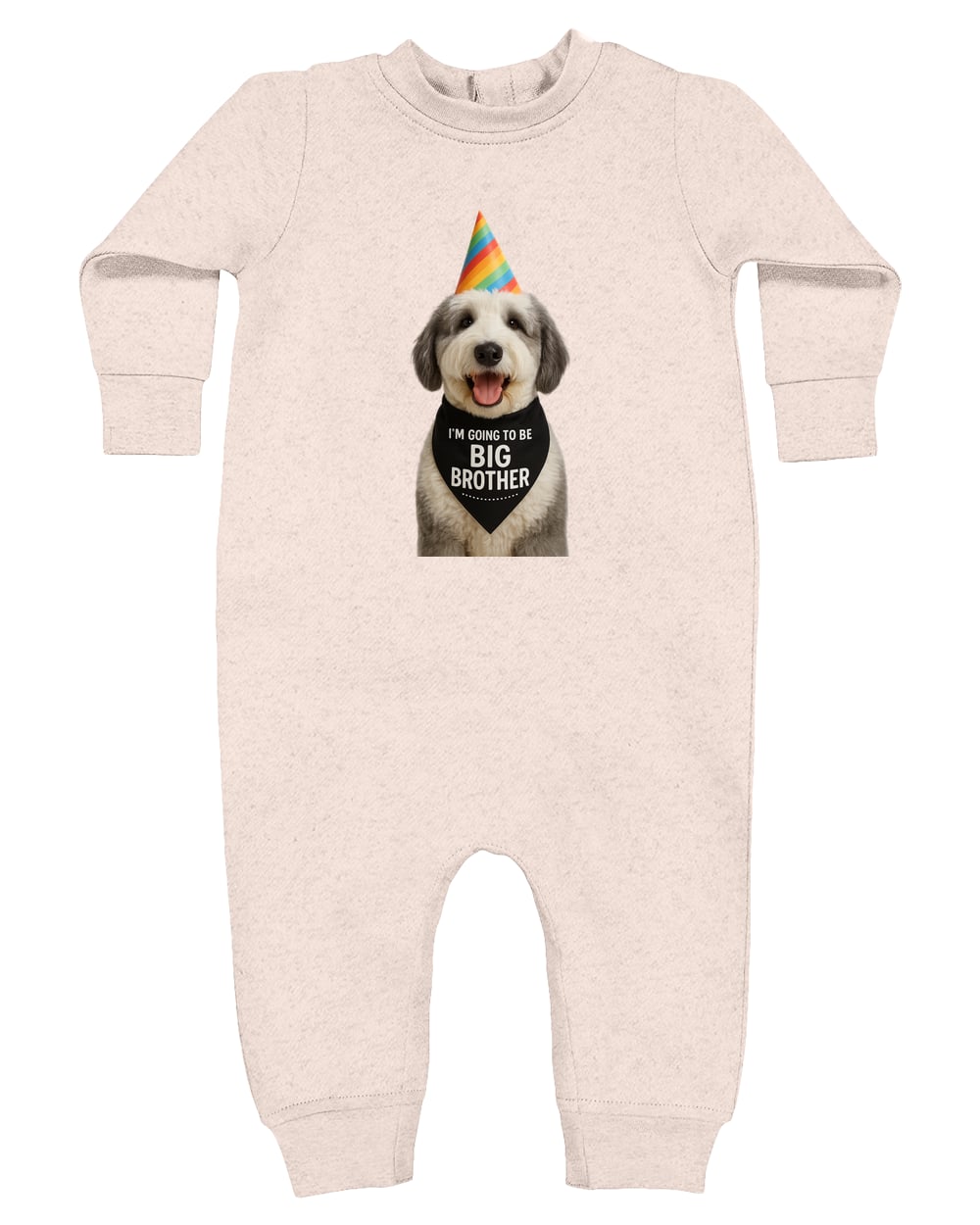 4447 Rabbit Skins Infant Fleece One-Piece Bodysuit - Natural Heather