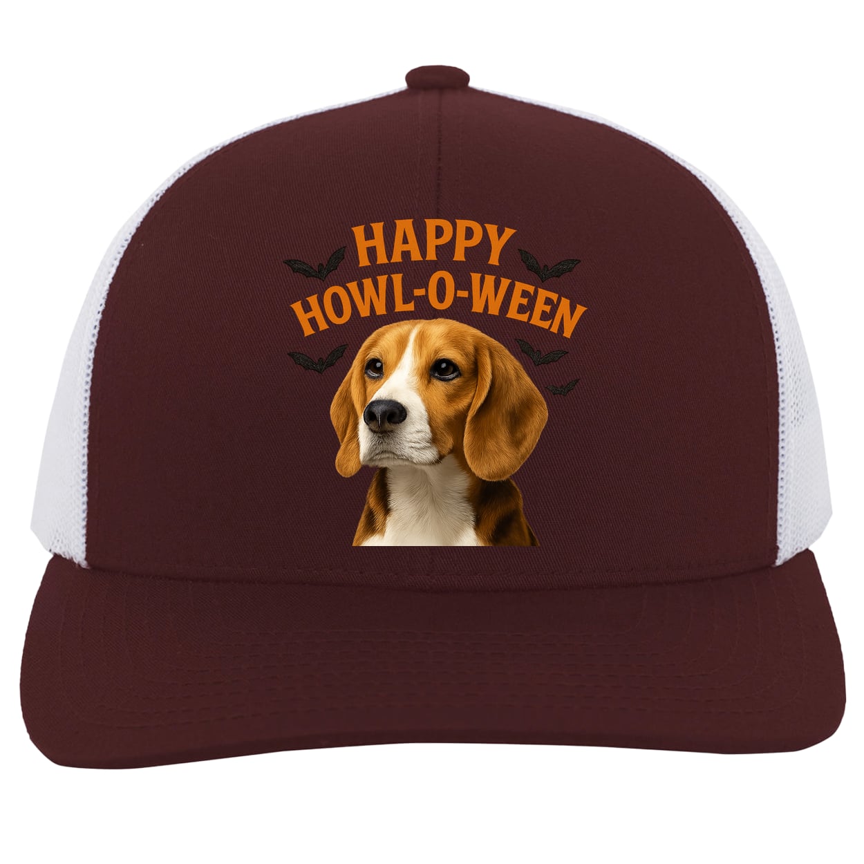 104C Trucker Snap Back - Maroon/White