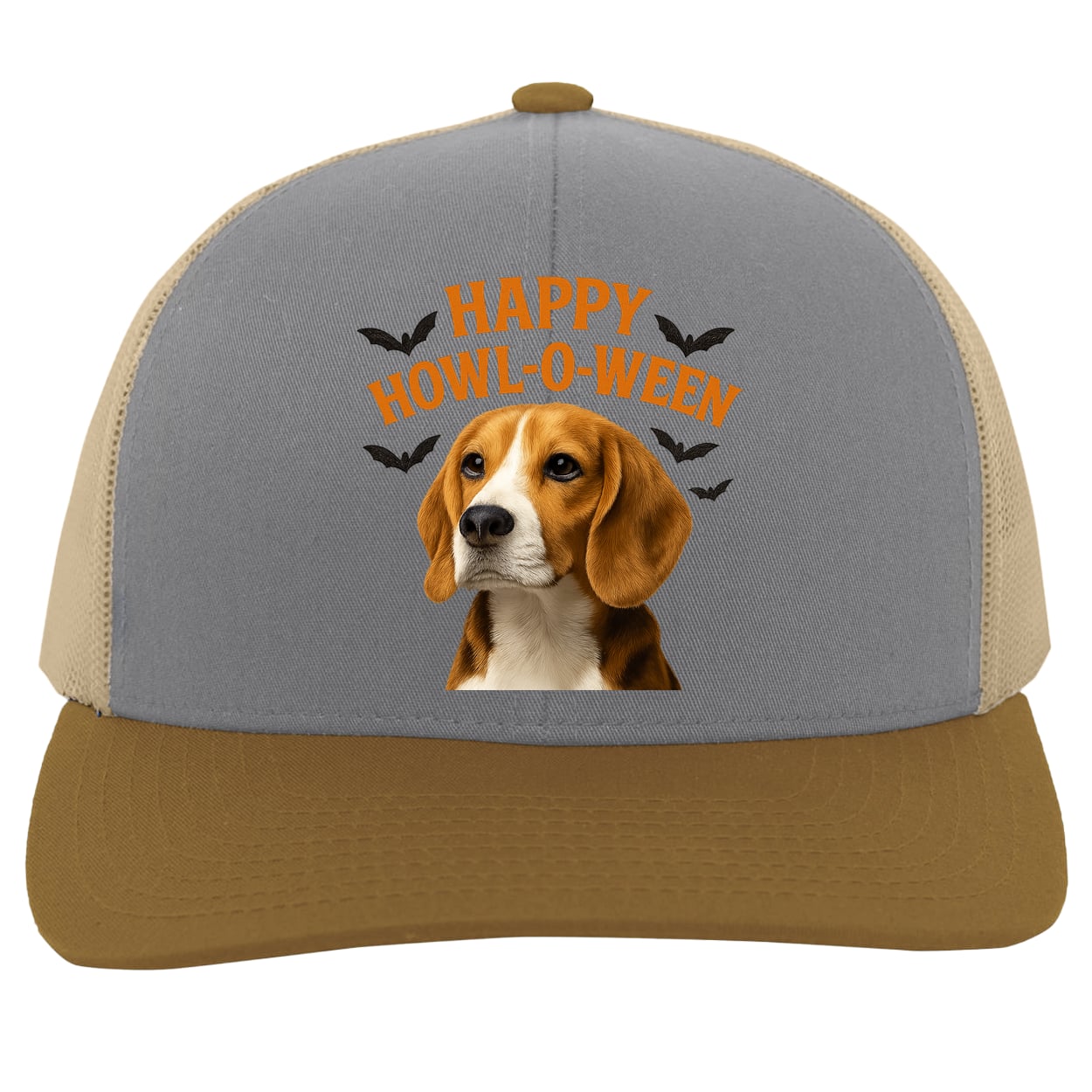 104C Trucker Snap Back - Heather/Beige/Amber