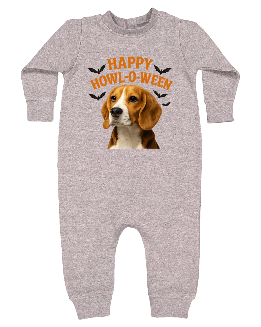 4447 Rabbit Skins Infant Fleece One-Piece Bodysuit - Heather Grey