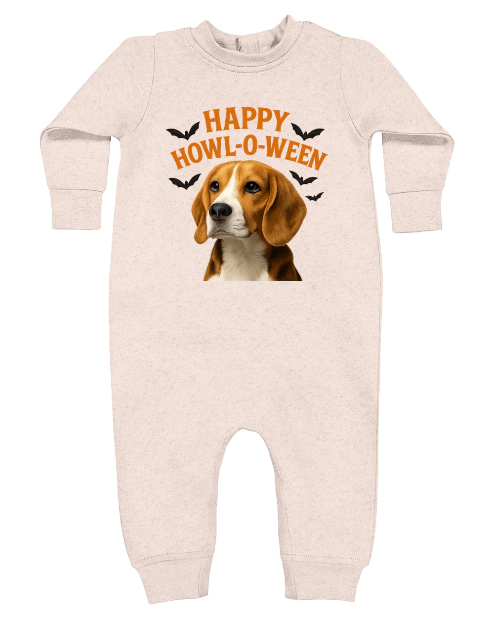 4447 Rabbit Skins Infant Fleece One-Piece Bodysuit - Natural Heather