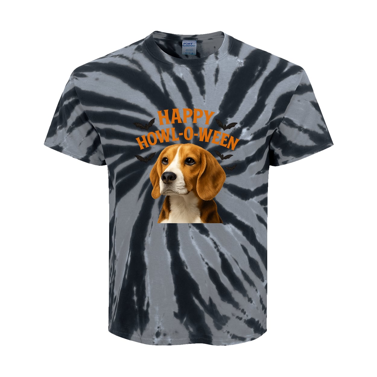 PC147Y Port & Company Kids Tie-Dye Tee - Black