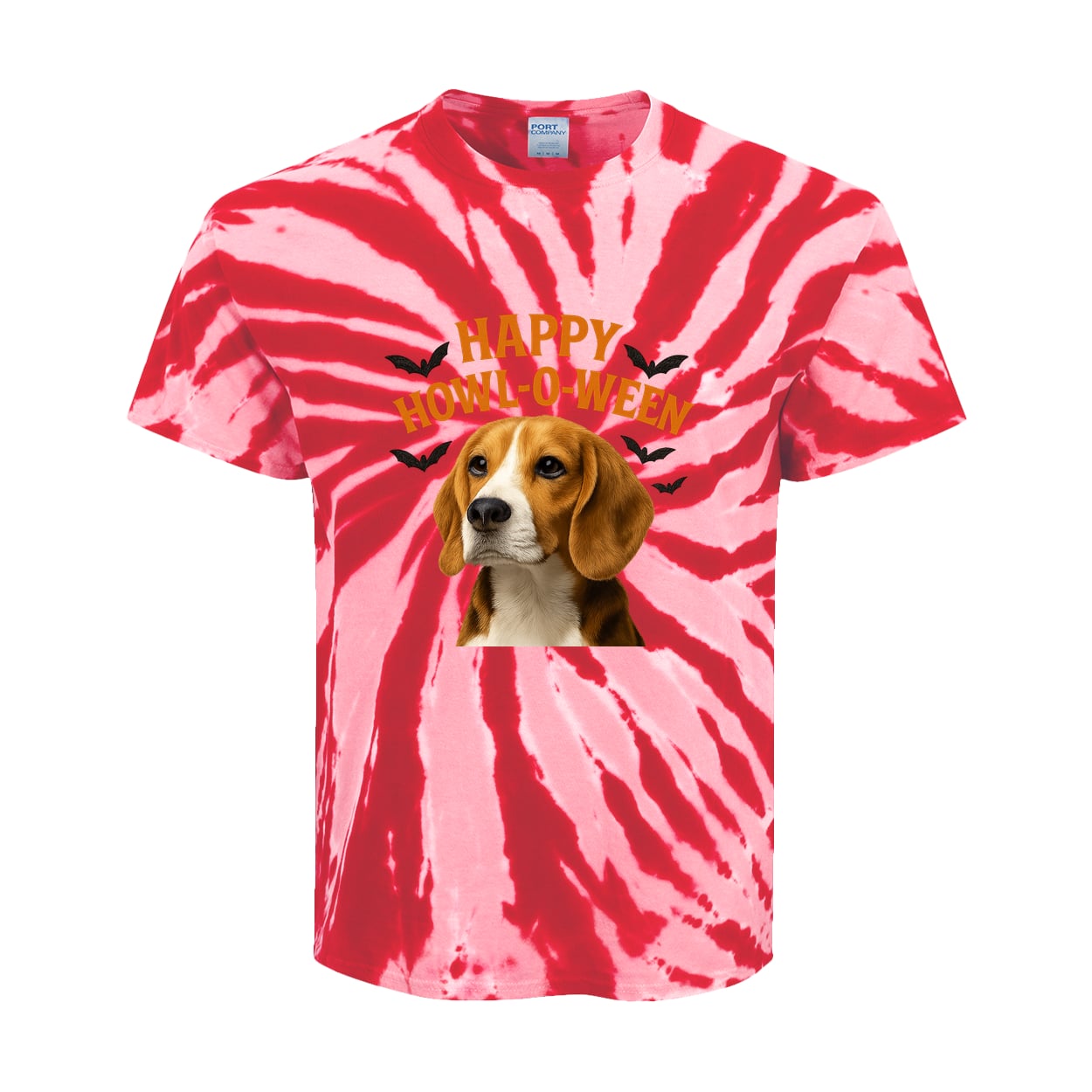 PC147Y Port & Company Kids Tie-Dye Tee - Red