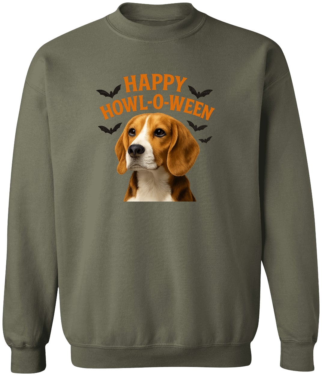 G180 Gildan Crewneck Pullover Sweatshirt - Military Green