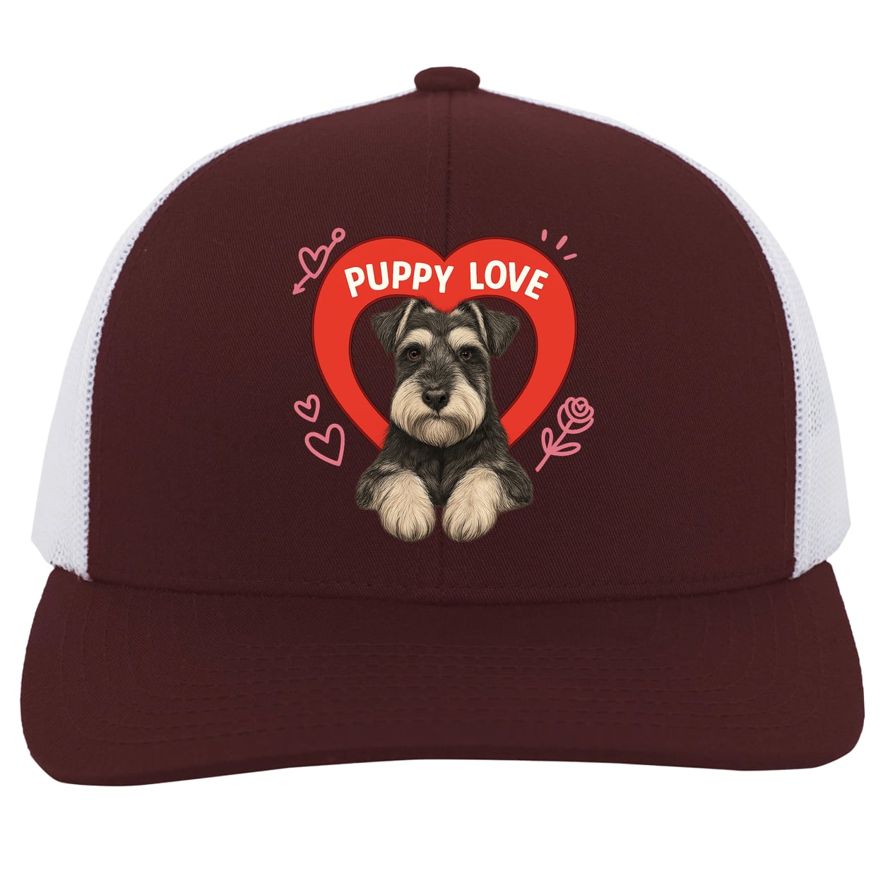104C Trucker Snap Back - Maroon/White