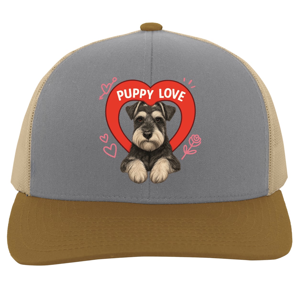 104C Trucker Snap Back - Heather/Beige/Amber