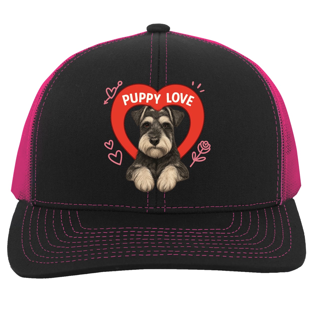 104C Trucker Snap Back - Black/Pink