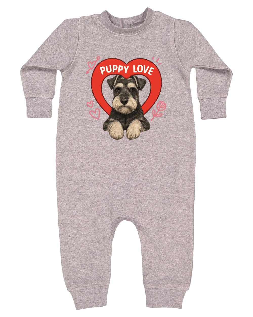 4447 Rabbit Skins Infant Fleece One-Piece Bodysuit - Heather Grey