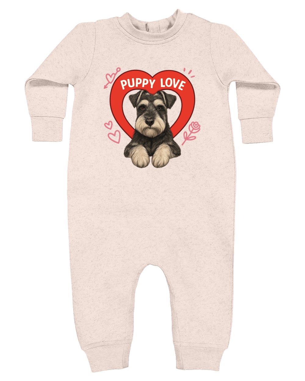 4447 Rabbit Skins Infant Fleece One-Piece Bodysuit - Natural Heather