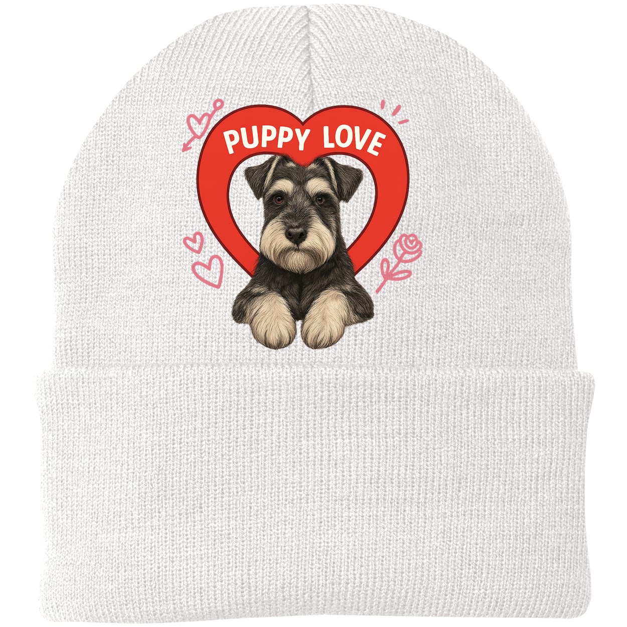CP90 Port & Company Knit Beanie - White