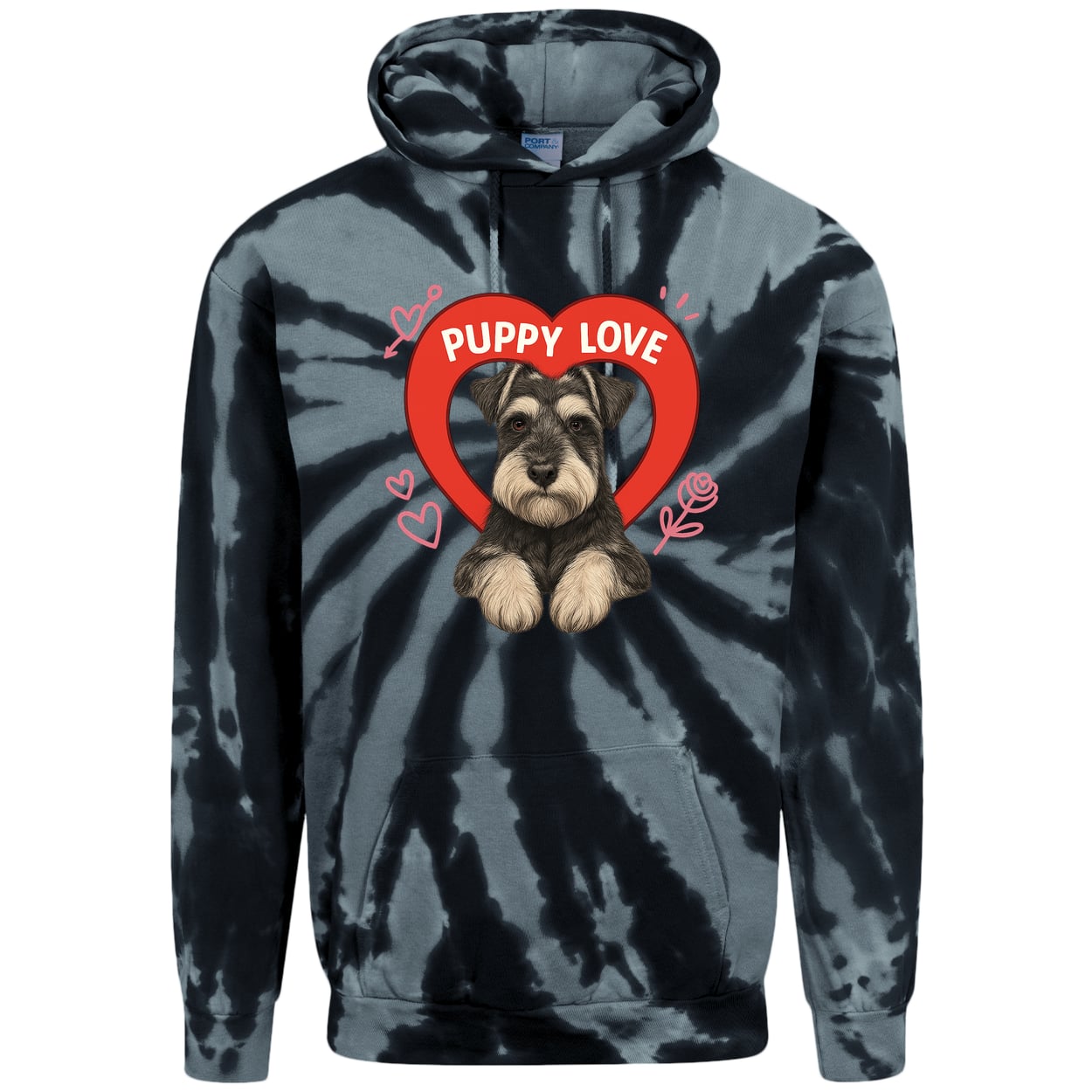 PC146 Port & Company Adult Tie-Dye Pullover Hoodie - Black