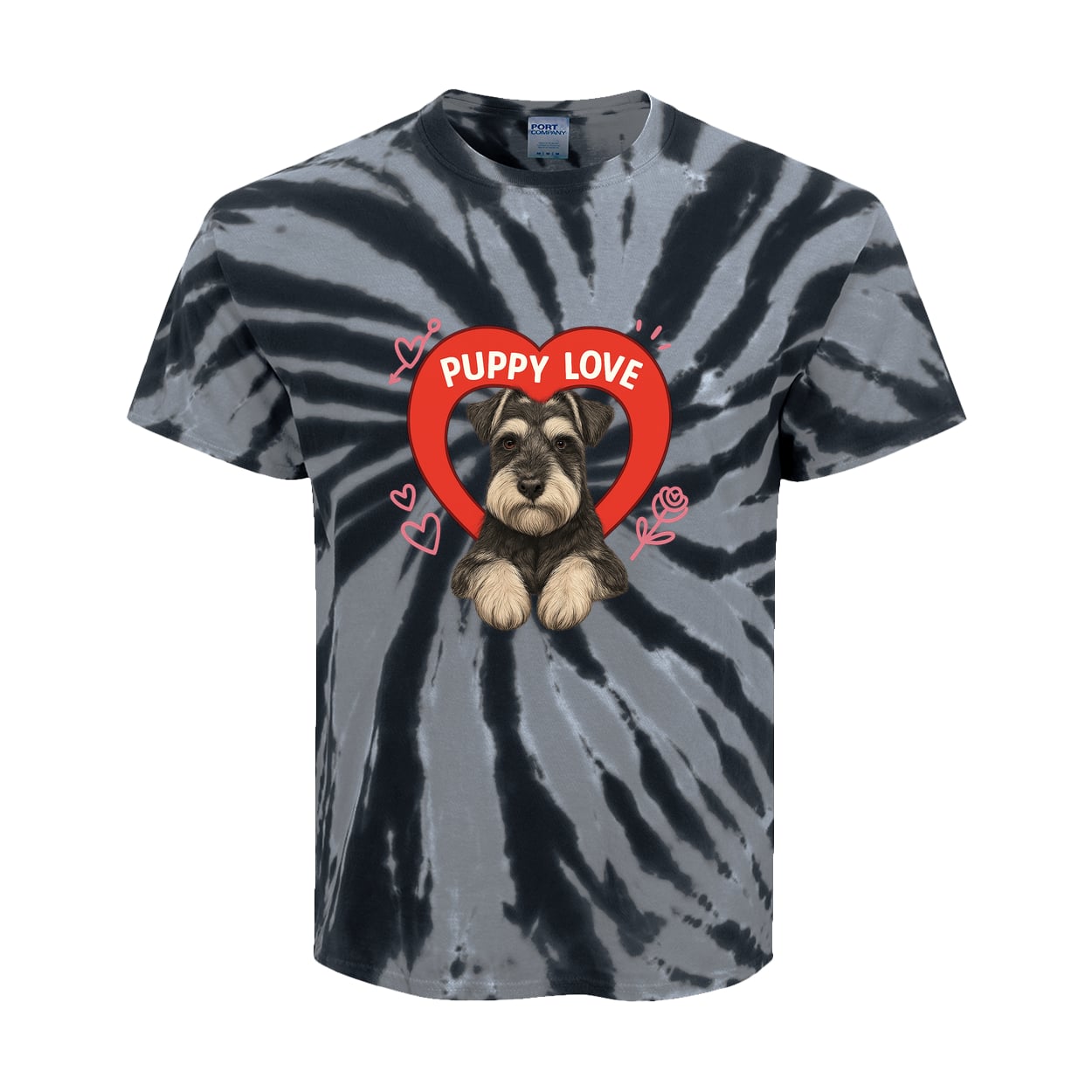 PC147Y Port & Company Kids Tie-Dye Tee - Black