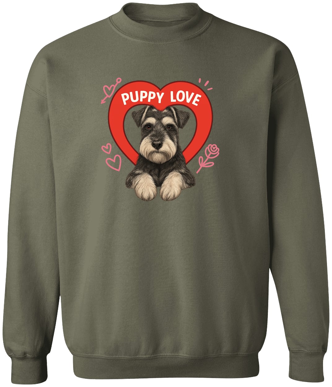 G180 Gildan Crewneck Pullover Sweatshirt - Military Green
