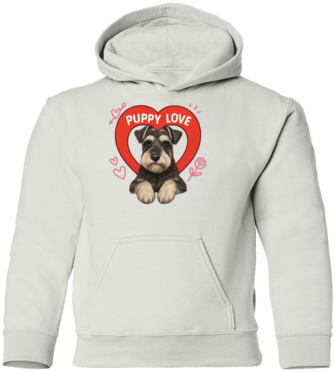 G185B Gildan Youth Pullover Hoodie - White