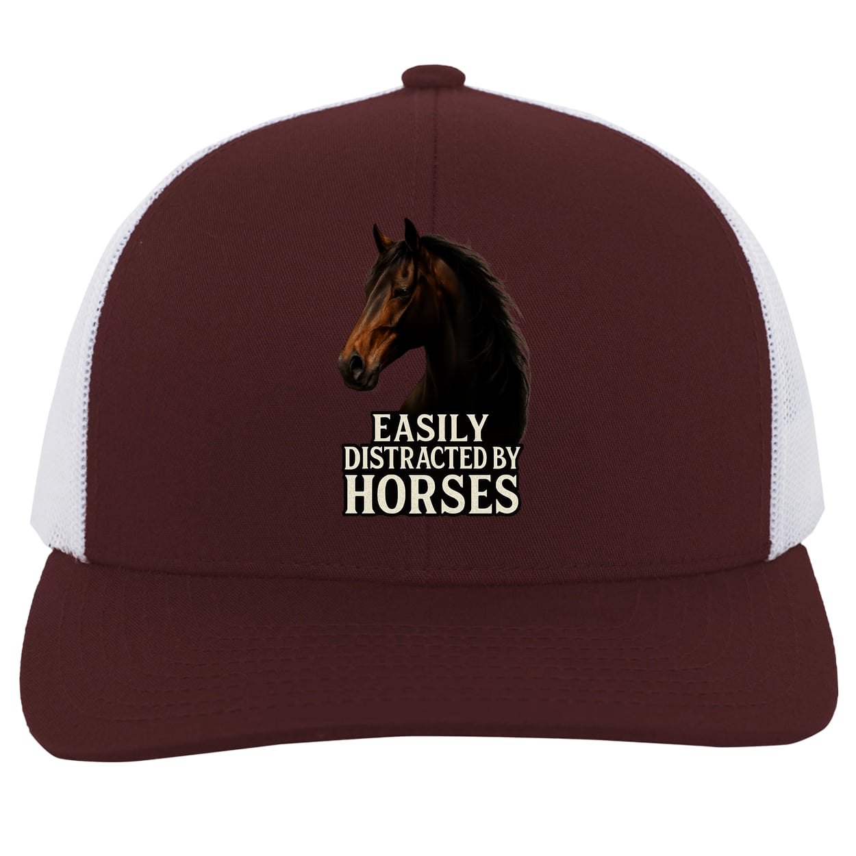 104C Trucker Snap Back - Maroon/White