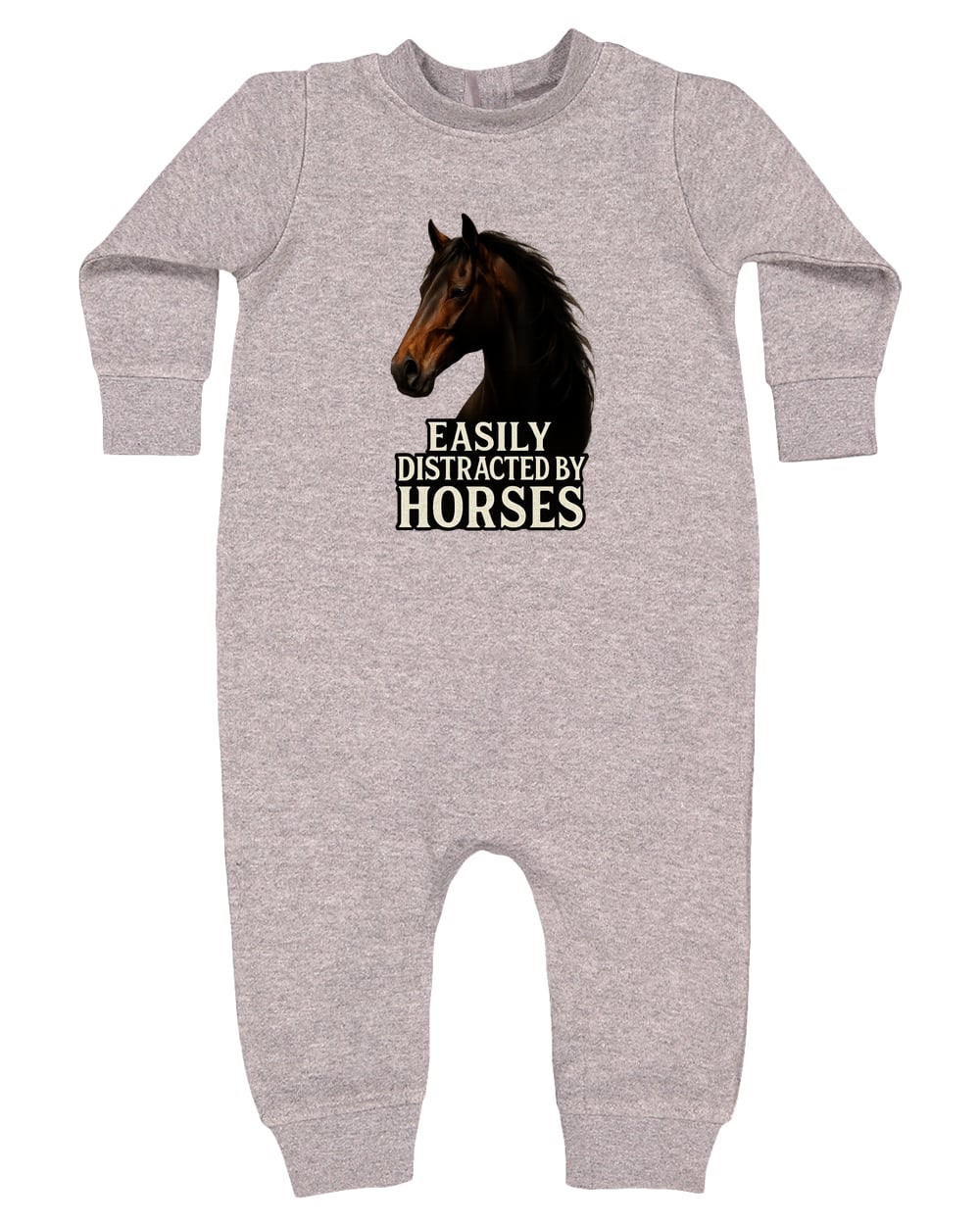 4447 Rabbit Skins Infant Fleece One-Piece Bodysuit - Heather Grey