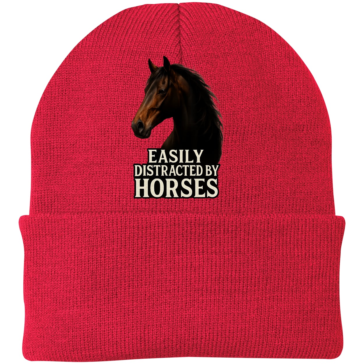 CP90 Port & Company Knit Beanie - Athletic Red