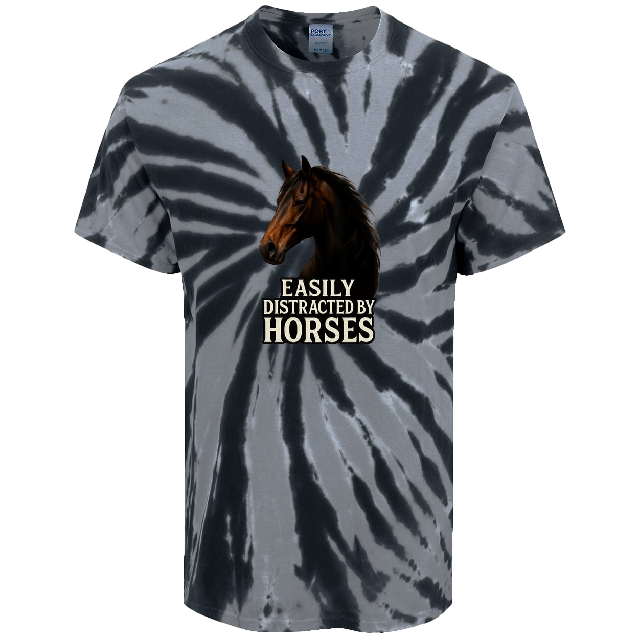 PC147 Port & Company Tie-Dye Tee - Black