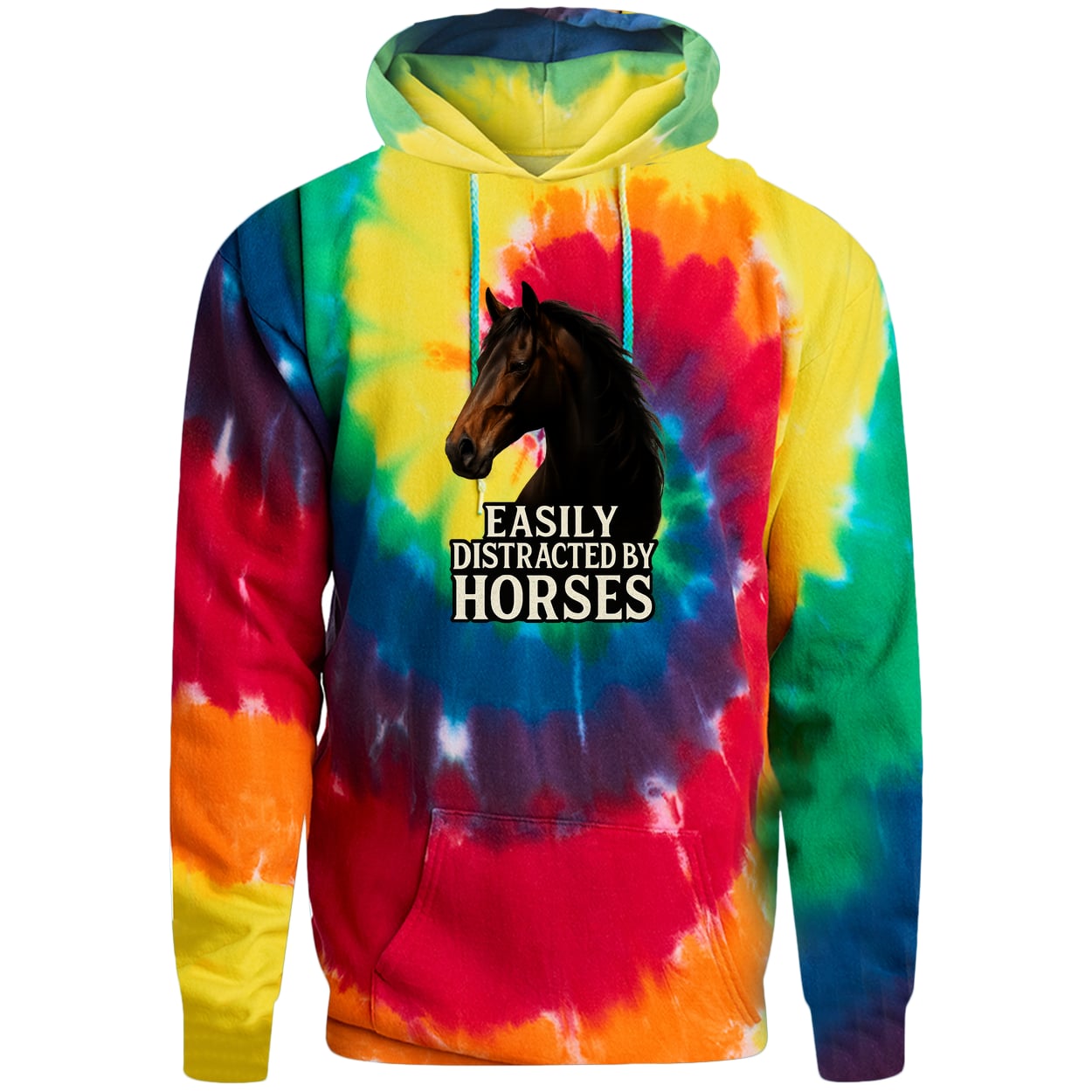 PC146 Port & Company Adult Tie-Dye Pullover Hoodie - Rainbow
