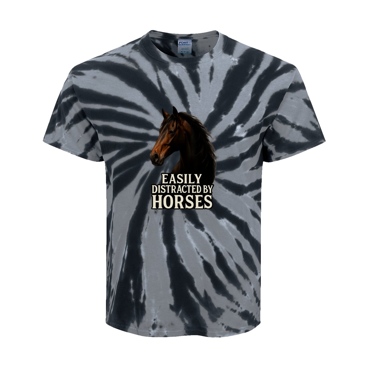 PC147Y Port & Company Kids Tie-Dye Tee - Black
