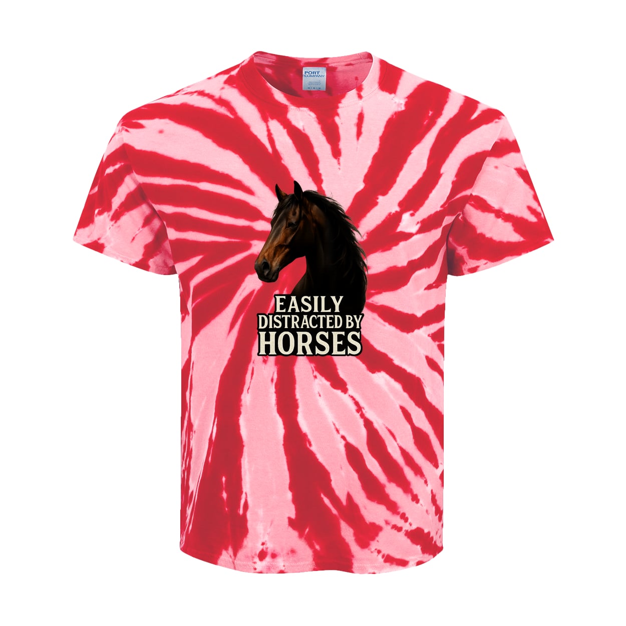 PC147Y Port & Company Kids Tie-Dye Tee - Red