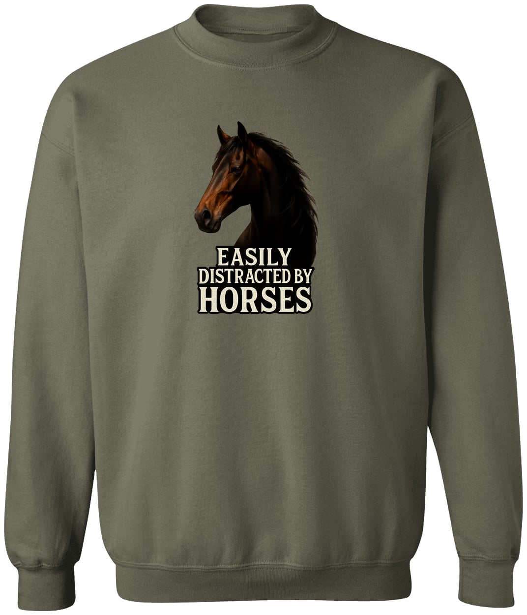 G180 Gildan Crewneck Pullover Sweatshirt - Military Green