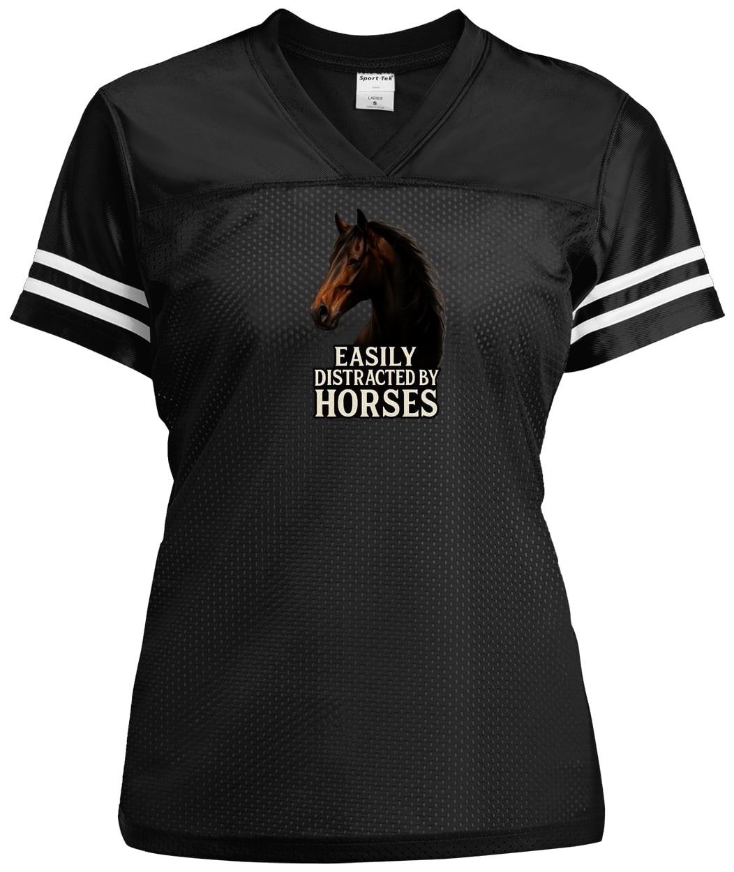 LST307 Sport-Tek Ladies' Replica Jersey - Black/White