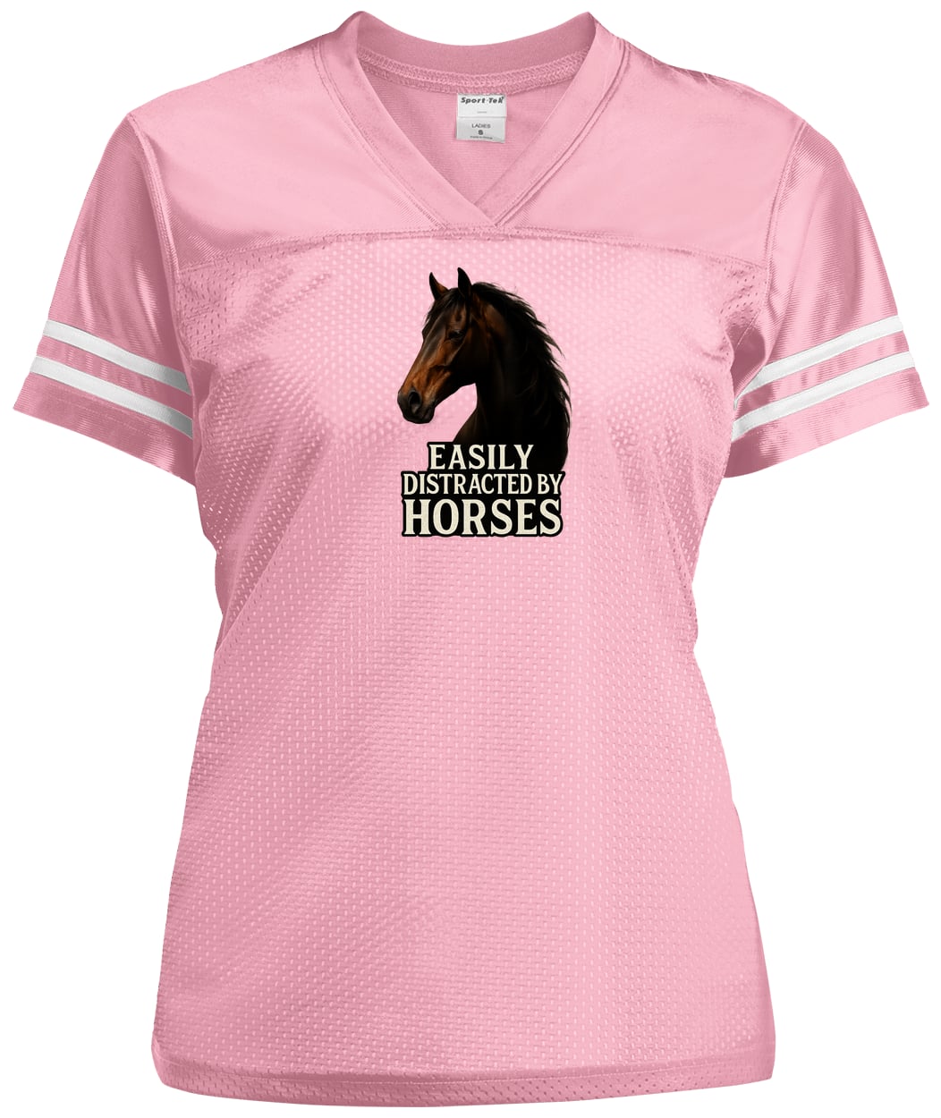 LST307 Sport-Tek Ladies' Replica Jersey - Light Pink/White