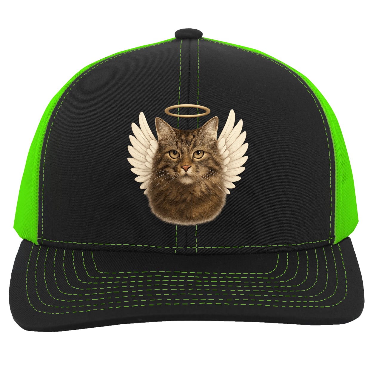104C Trucker Snap Back - Black/Neon Green