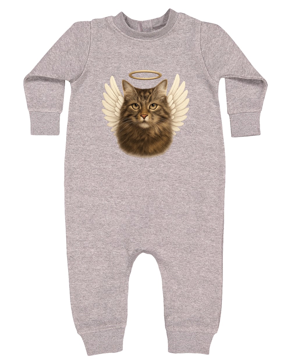 4447 Rabbit Skins Infant Fleece One-Piece Bodysuit - Heather Grey