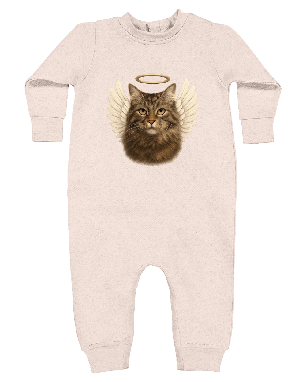 4447 Rabbit Skins Infant Fleece One-Piece Bodysuit - Natural Heather