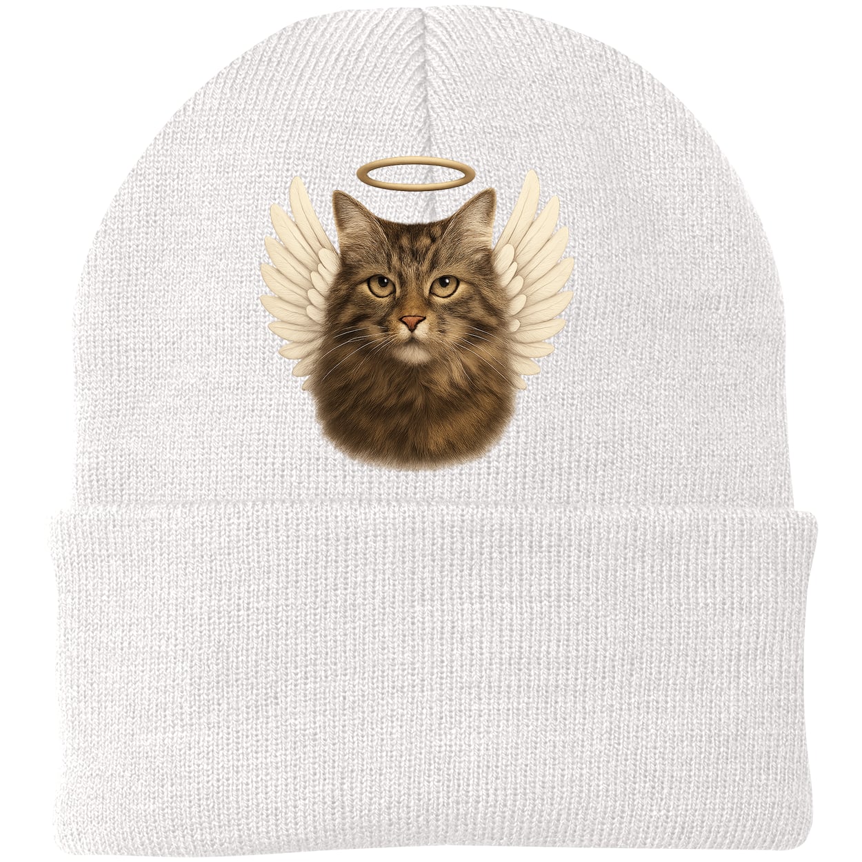 CP90 Port & Company Knit Beanie - White