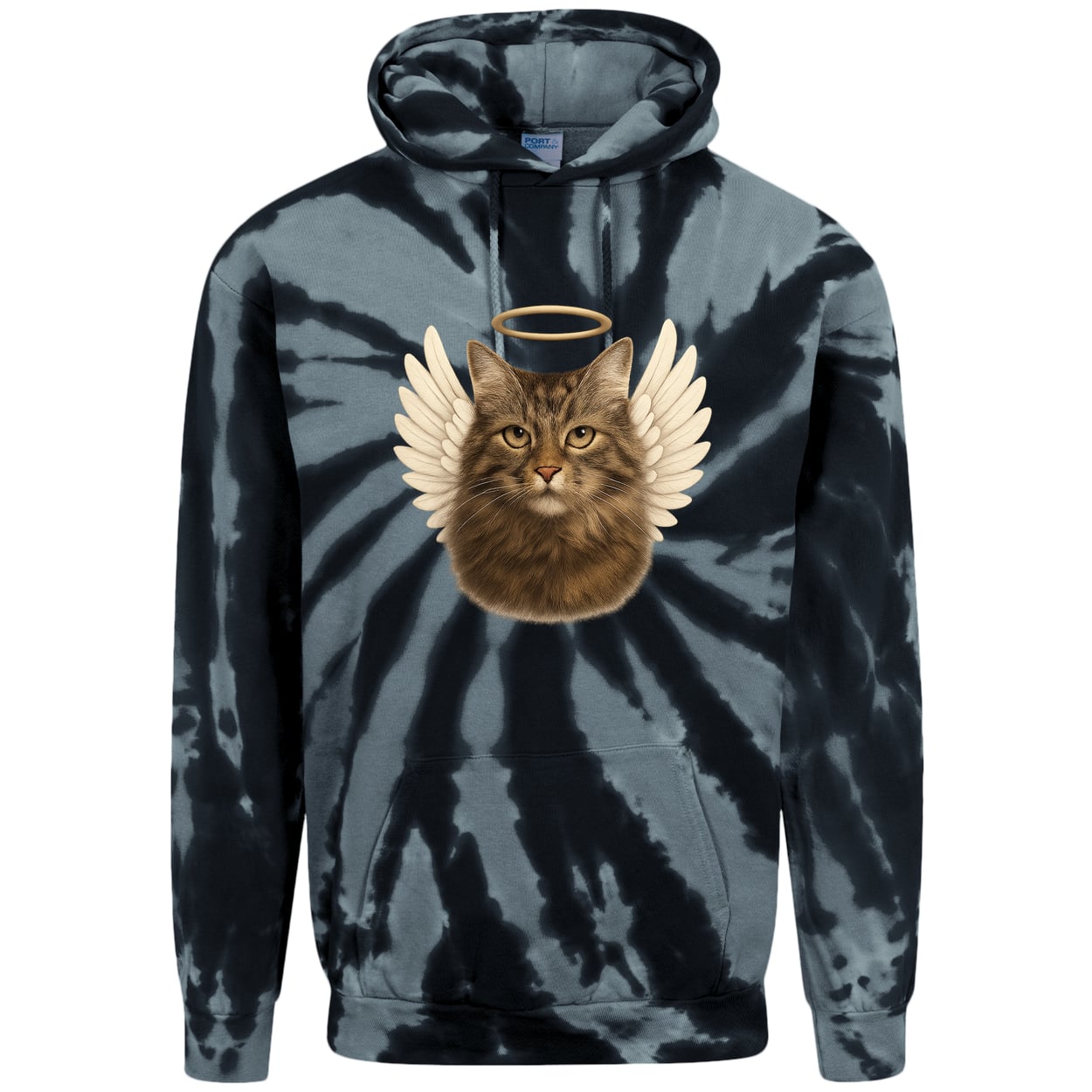 PC146 Port & Company Adult Tie-Dye Pullover Hoodie - Black
