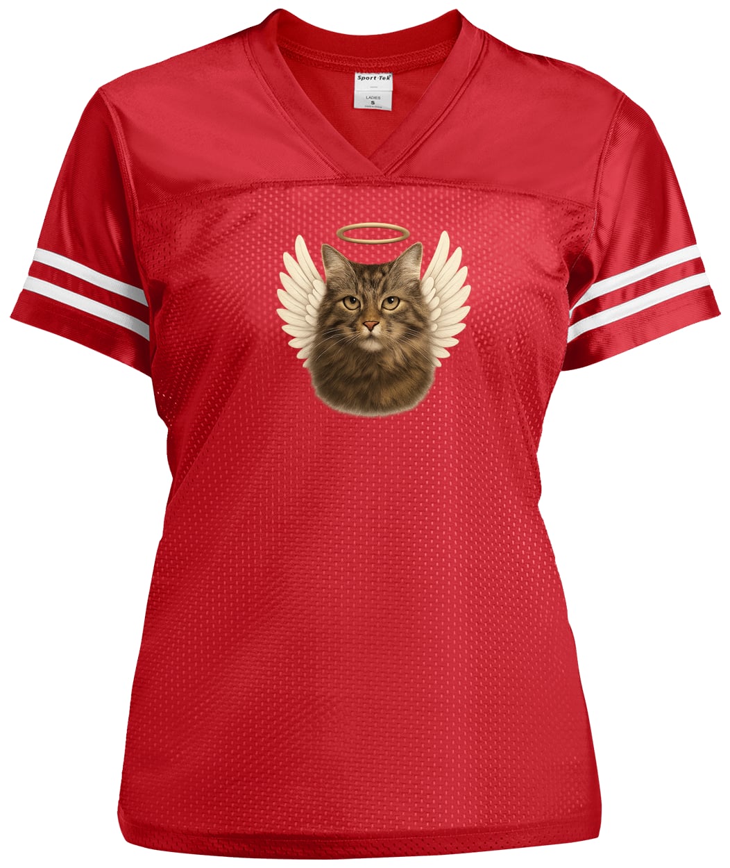 LST307 Sport-Tek Ladies' Replica Jersey - True Red/White