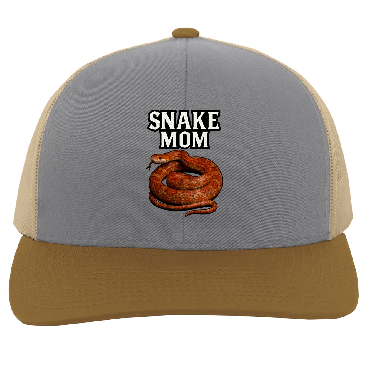 104C Trucker Snap Back - Heather/Beige/Amber