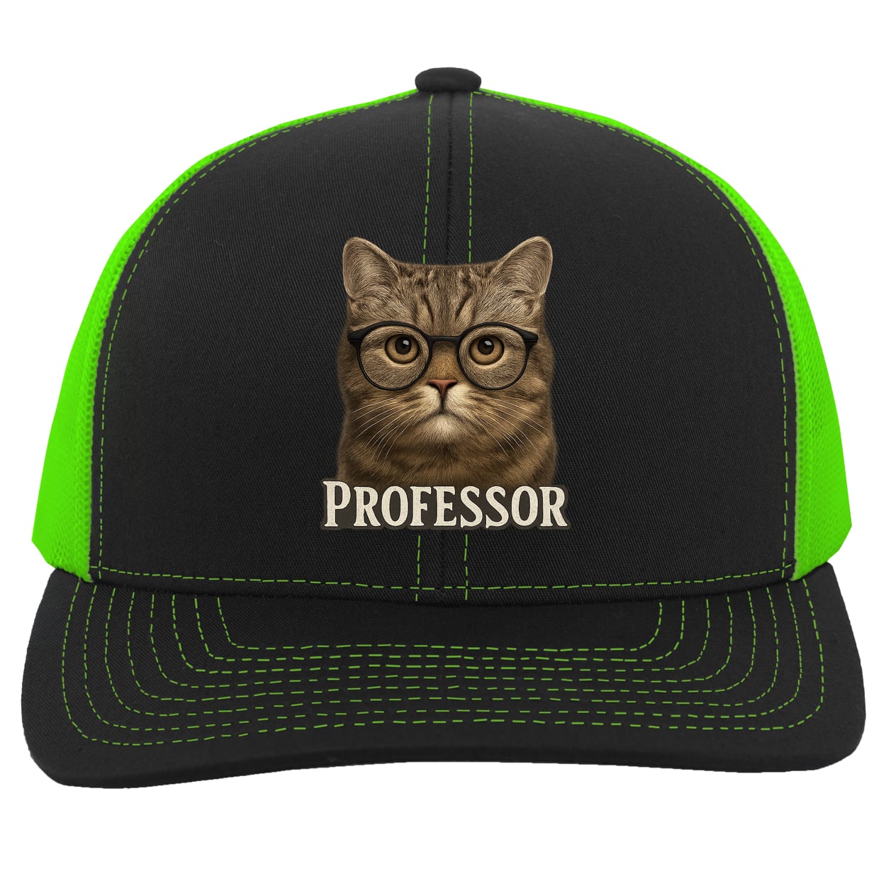 104C Trucker Snap Back - Black/Neon Green
