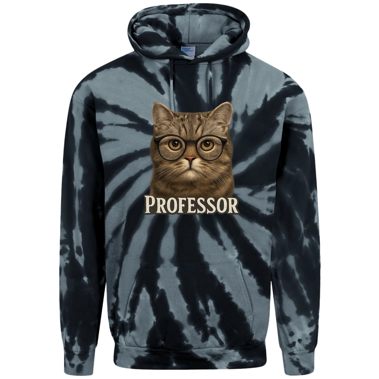 PC146 Port & Company Adult Tie-Dye Pullover Hoodie - Black