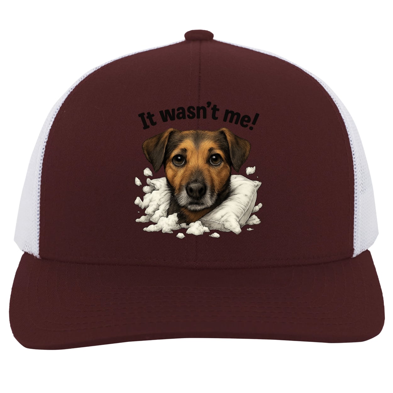 104C Trucker Snap Back - Maroon/White