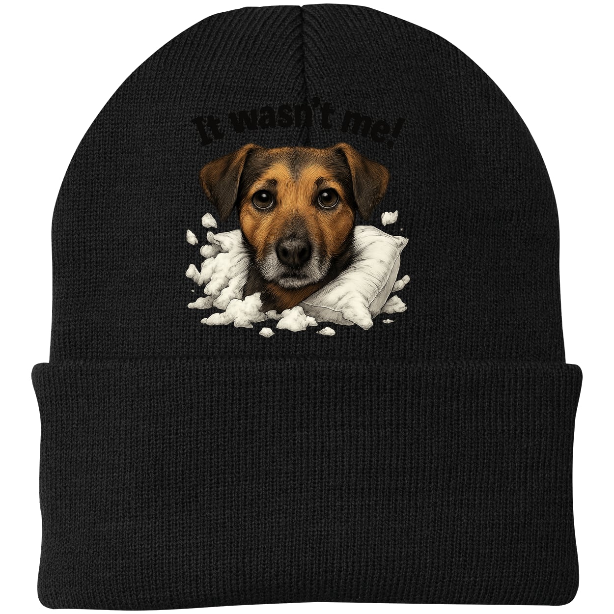 CP90 Port & Company Knit Beanie - Black