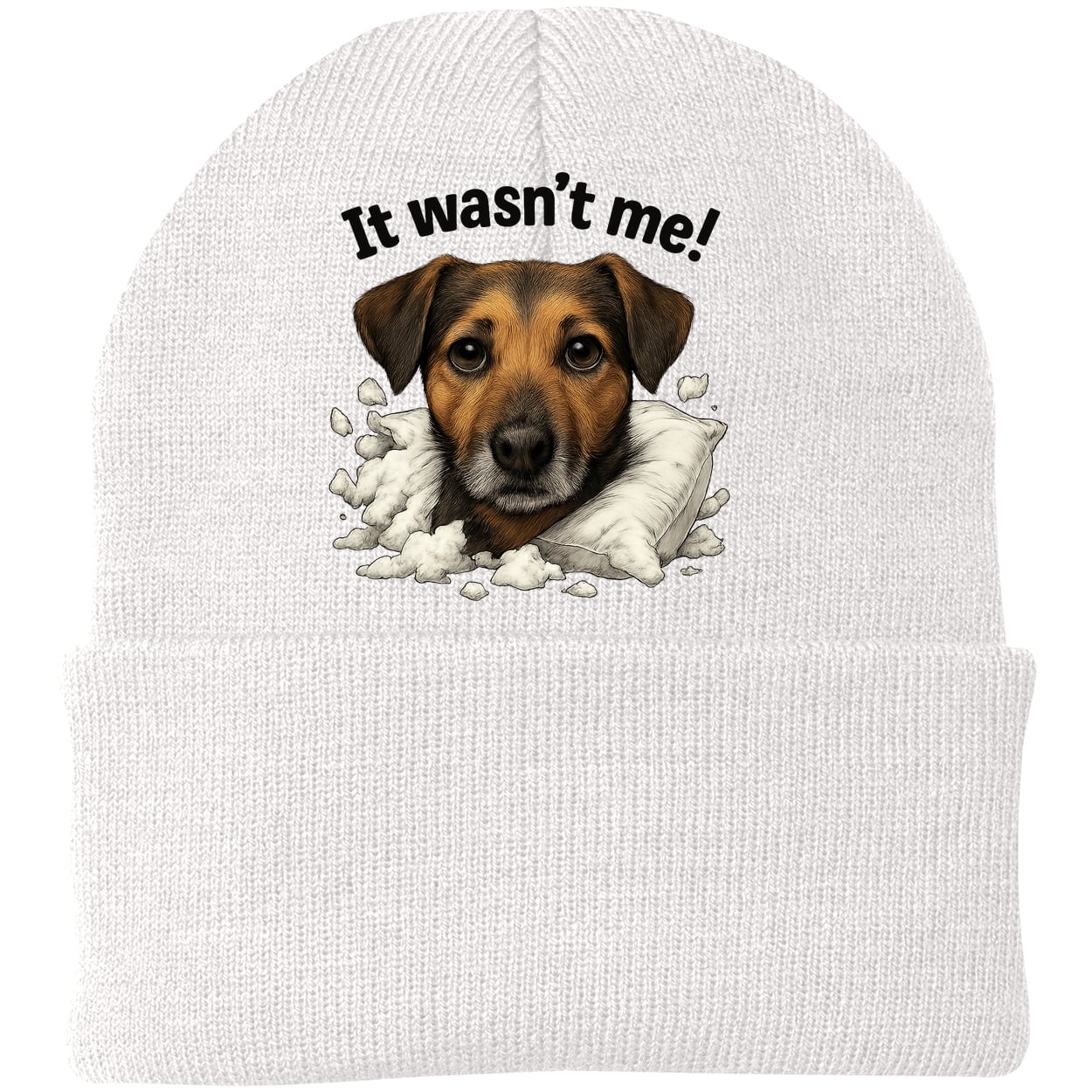CP90 Port & Company Knit Beanie - White