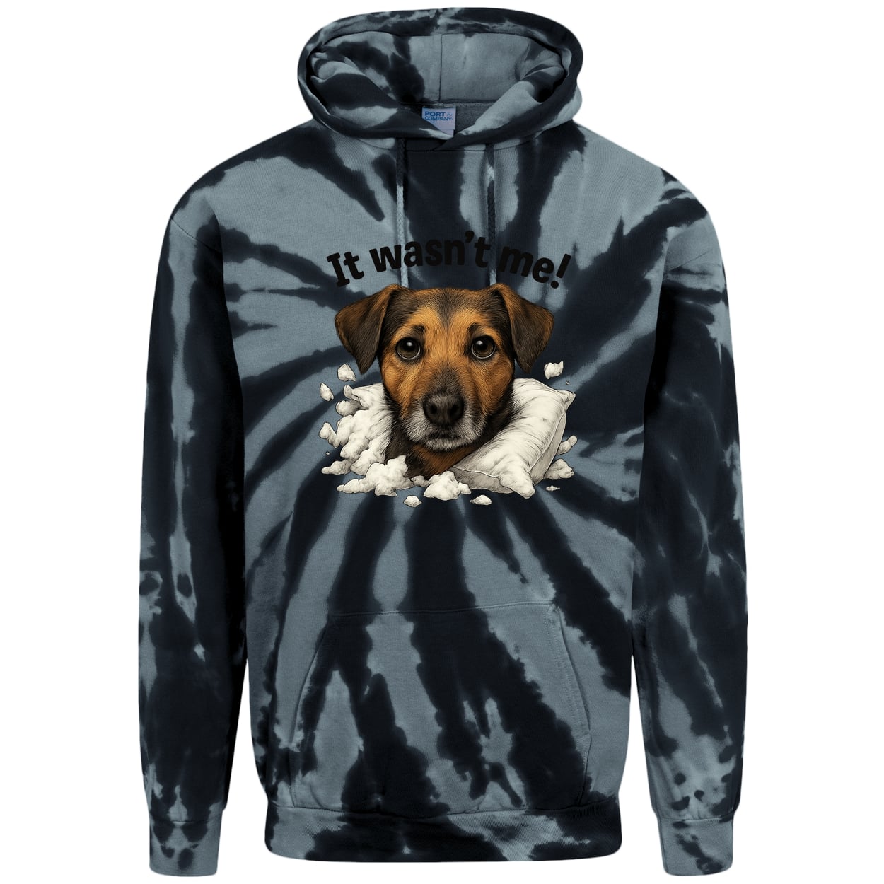 PC146 Port & Company Adult Tie-Dye Pullover Hoodie - Black