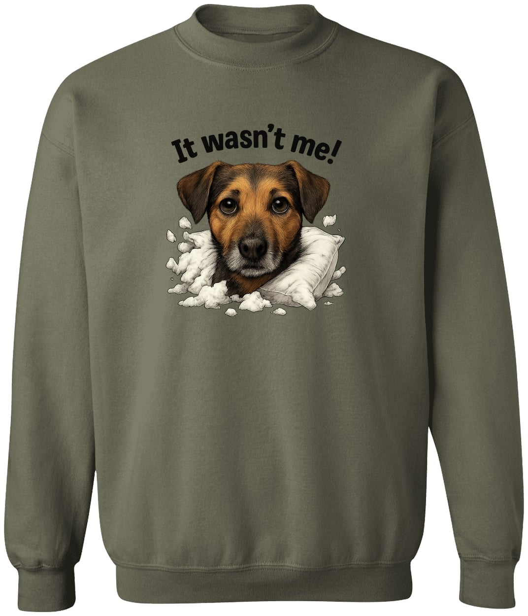 G180 Gildan Crewneck Pullover Sweatshirt - Military Green