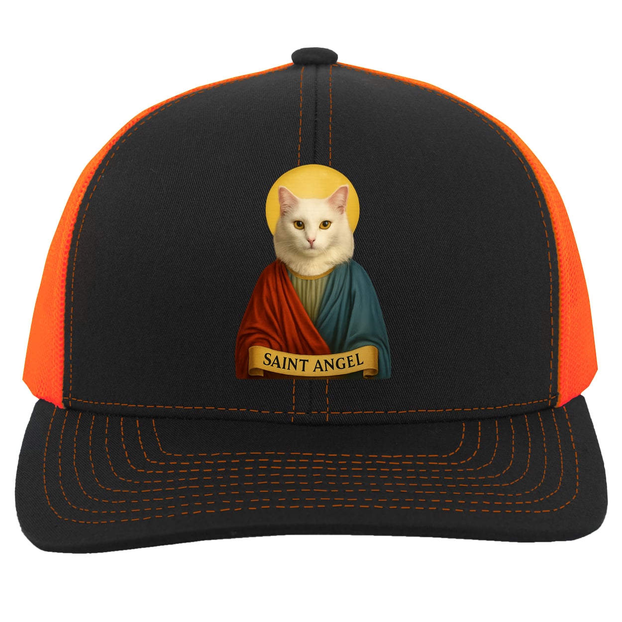 104C Trucker Snap Back - Black/Neon Orange