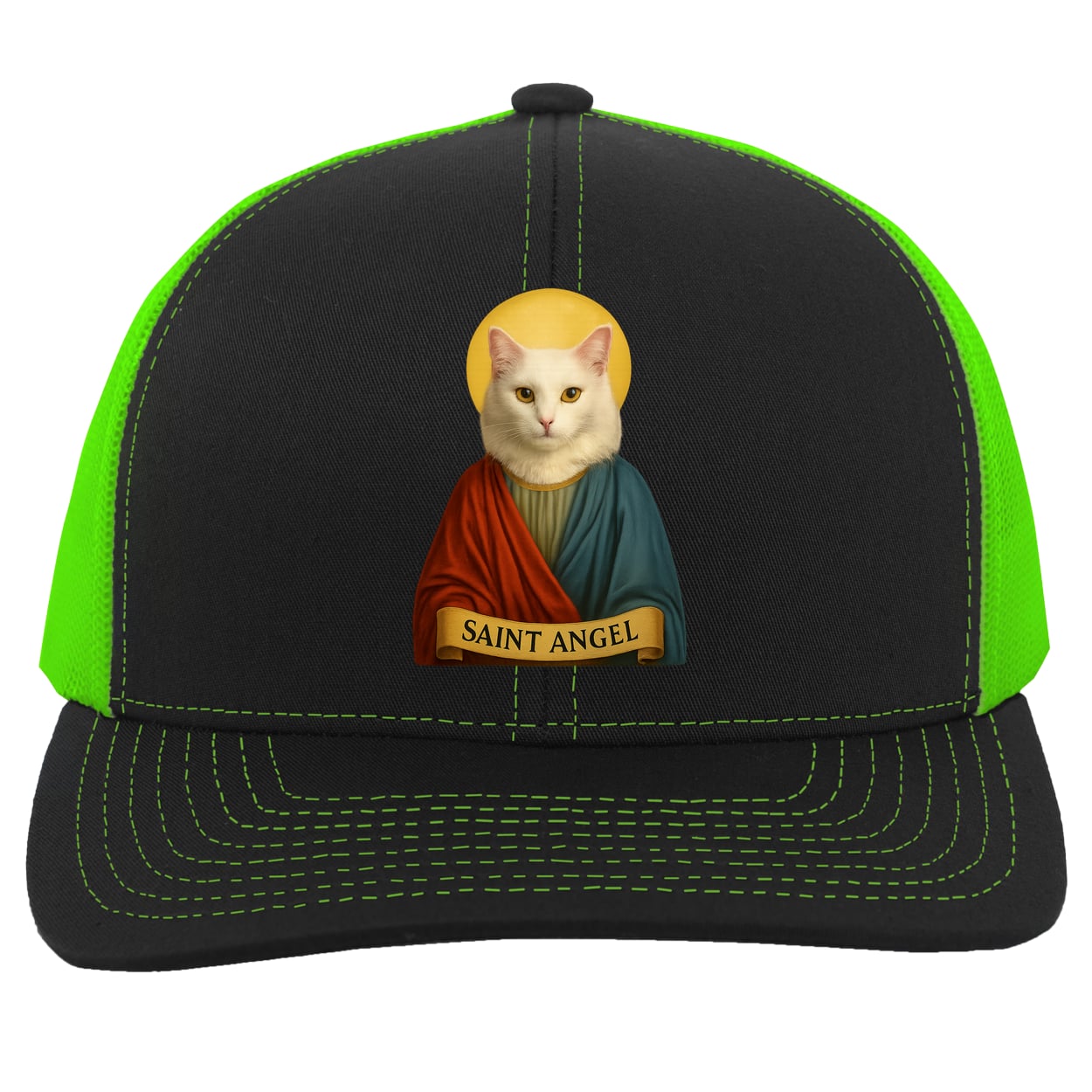 104C Trucker Snap Back - Black/Neon Green