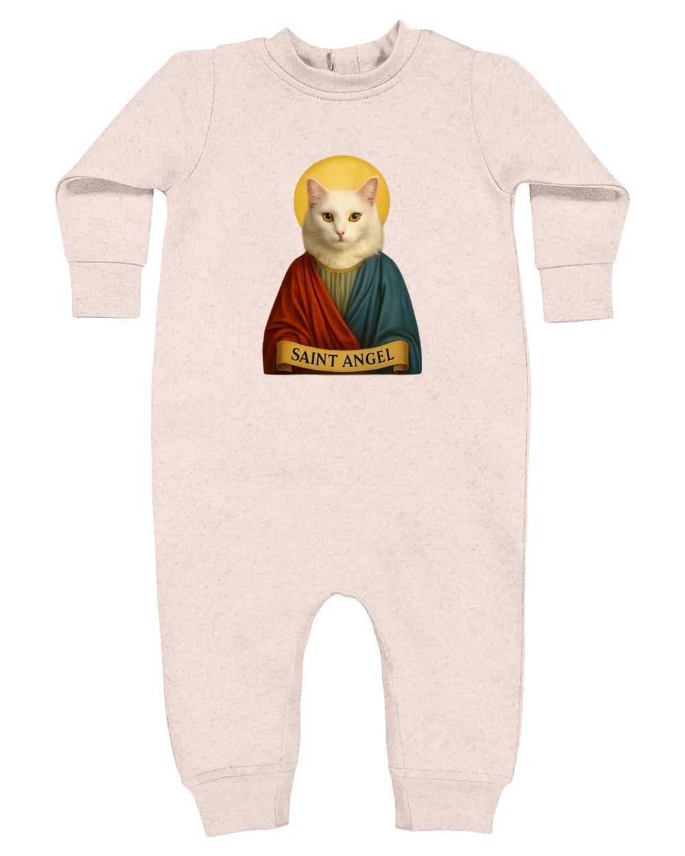 4447 Rabbit Skins Infant Fleece One-Piece Bodysuit - Natural Heather